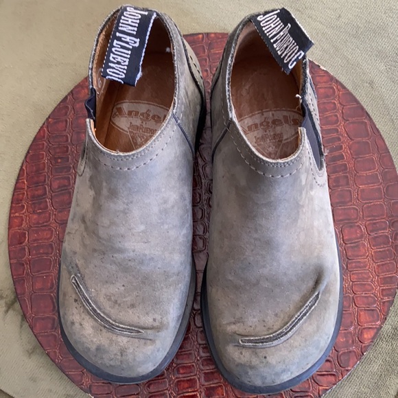 RARE John Fluevog Nature Angels Slip On Suede Leather (Fluevog 6) Women's 7.5 - Picture 5 of 15